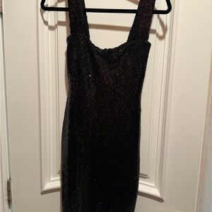 Nookie Black Sequin Mini Dress